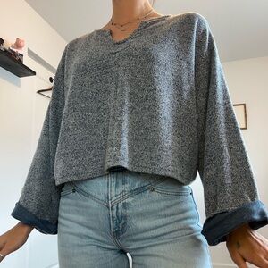HYFVE Heathered Blue Knit Top